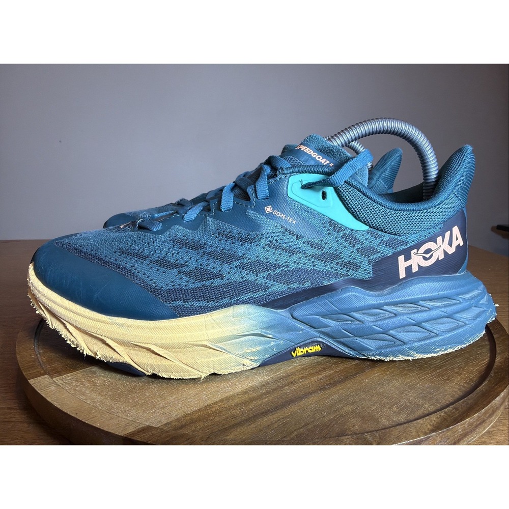 Hoka One One Speedgoat 5 GTX Womens 9 Blue Running Shoes 1127913-DTBC